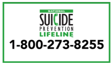 The National Suicide Prevention Lifeline is accessible to the public. Photo courtesy of: Kink.fm