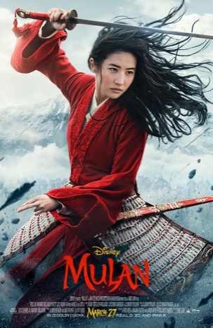 The movie poster for the film, Liu Yifei (Crystal Liu) is seen as Mulan. Photo courtesy of: Disney Movies