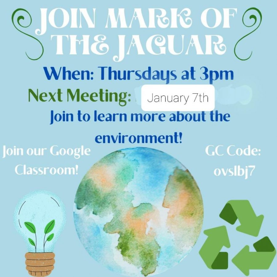 Mark of the Jaguar has meetings on Thursdays at 3PM, make sure to join their Google Classroom. Photo courtesy: Diana Cantoran-Perez