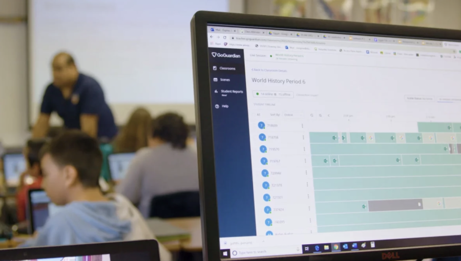 Teachers use the software in order to make sure that students are on task and not cheating on exams. Photo courtesy of: GoGuardian