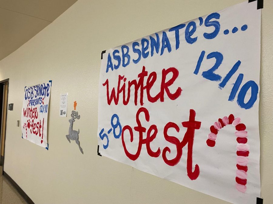 A poster created by ASB advertises Winter Fest.