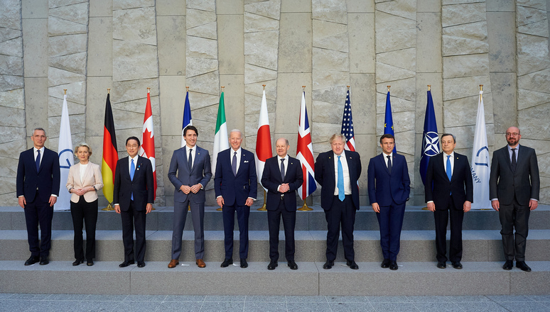 U.S. President Joe Biden meets with world leaders at a G7 summit on March 24 in Brussels. 