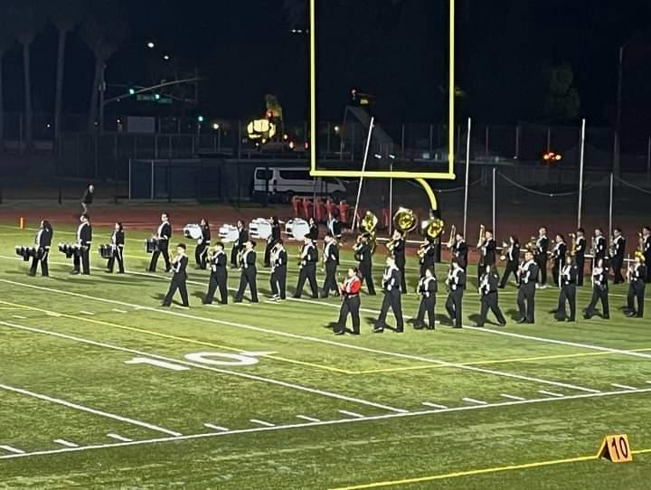 The Marching Jags head to their home field to show off their hard work during halftime. 