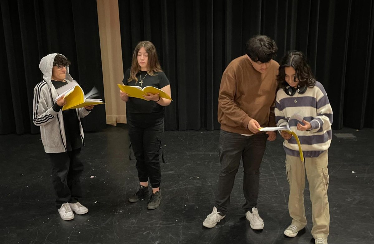 Segerstrom Drama rehearses lines for their upcoming performances of one-acts.