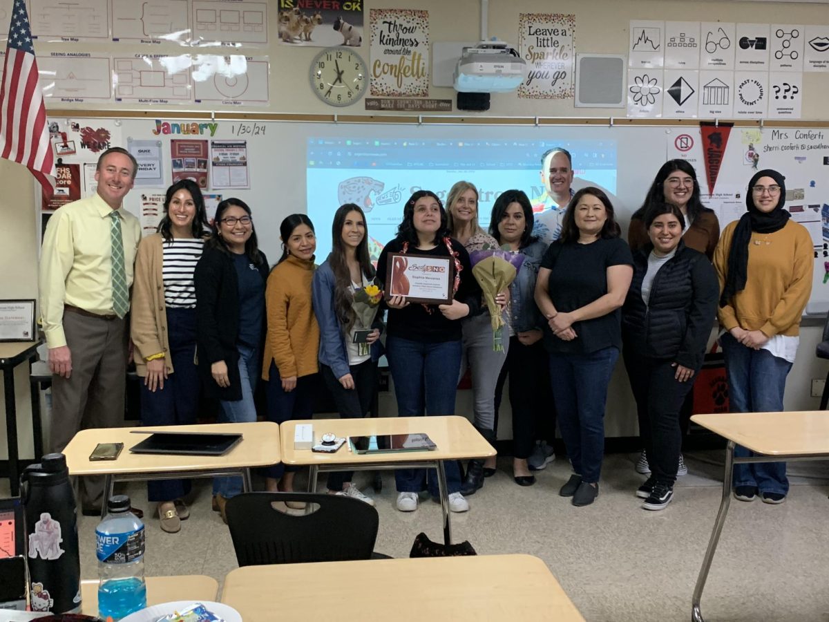 After Sofias received her award, many staff members and close classmates  celebrated this remarkable accomplishment with her.