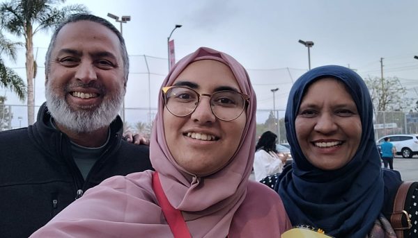 Bushra Syed, graduating senior, spending time with her family. 