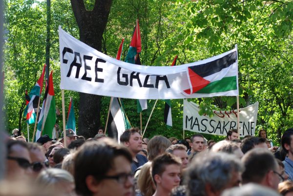 Protesters in Oslo, Norway protesting Israeli attacks in Gaza. More about the most recent attacks in Gaza by Israel can be seen below. 