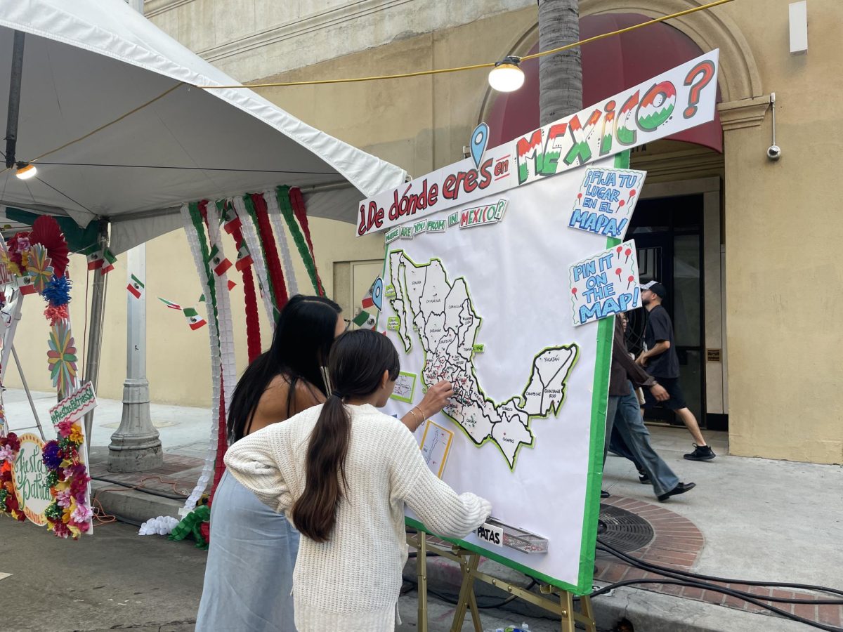 The Fiestas Patrias event included many educational booths to help children understand their heritage better. This interactive activity encouraged children to stick a pin in the spot their family is from and sparked many conversations about Mexican heritage. 