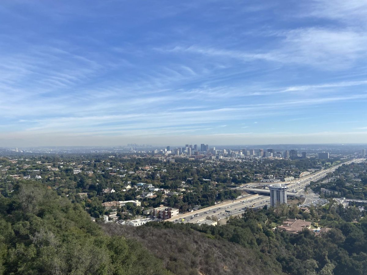 The view of Los Angeles from one of many views at the Getty Museum. The museum has various spots where you can gaze onto the vast landscape.