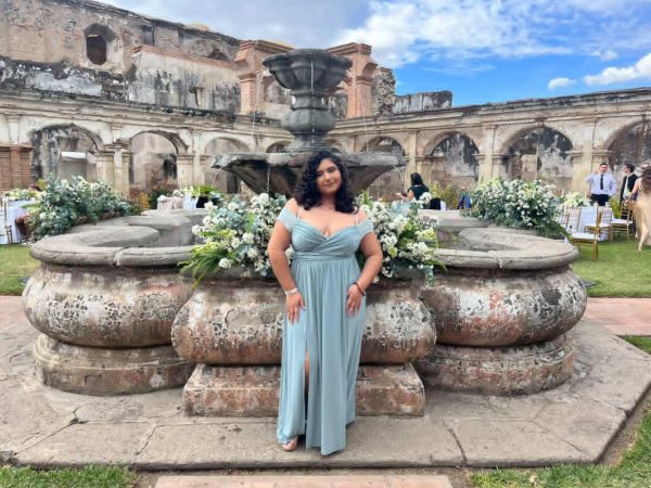 Alondra Cifuentes pictured celebrating at her cousin's wedding in Guatemala.