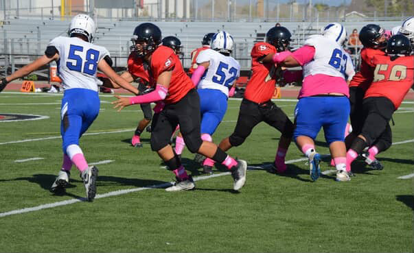 Our Jaguar football team practices in preparation for their upcoming season. They are readying for Friday's rivalry football game. 