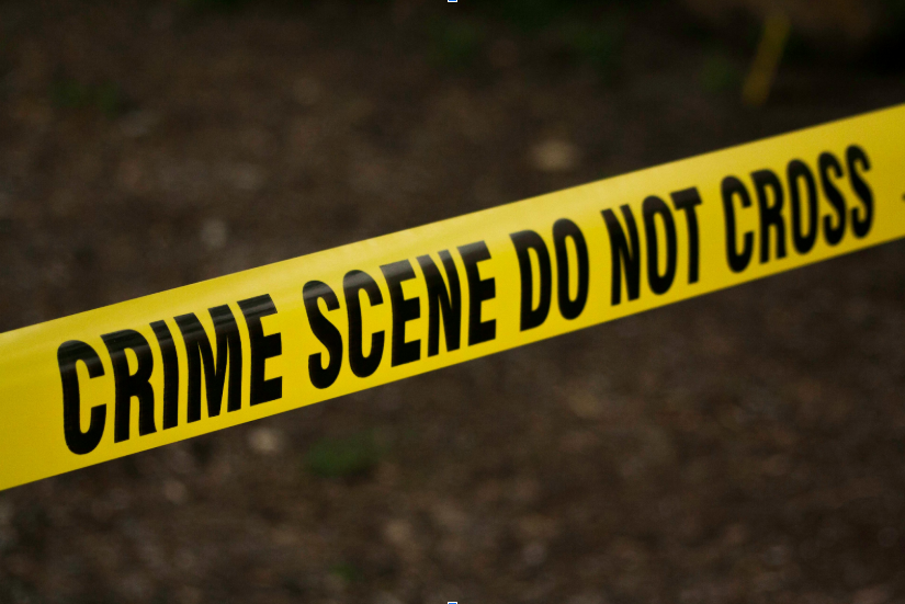 Police tape marks off a crime scene as authorities investigate a shooting incident. The event took place on August 27th. 