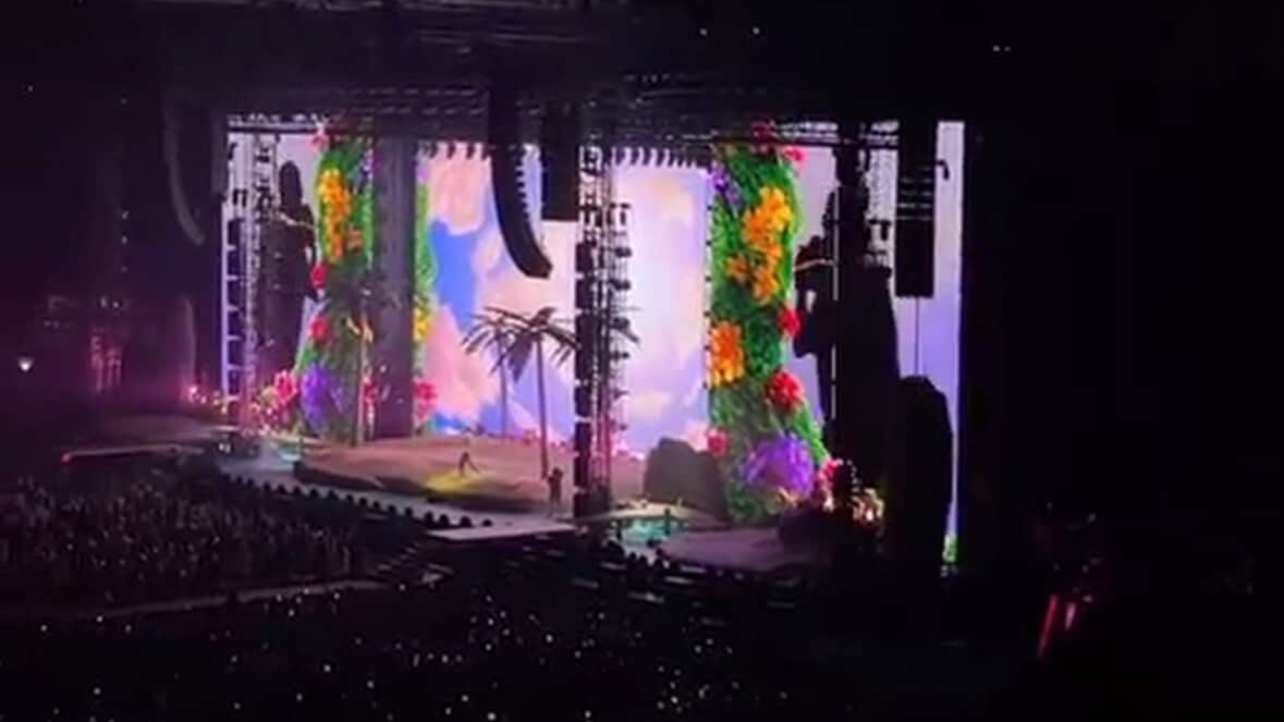 This is a concert by Bad Bunny that took place in San Diego. He is set to perform at Levi's stadium for the Super Bowl on February 8, 2026.