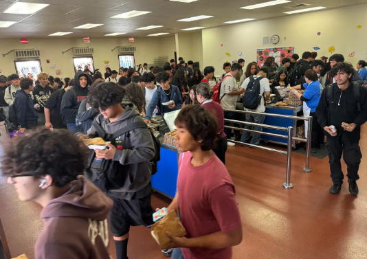 Shown is the cafeteria on Tuesday, when they were serving carnitas to students. It's important to also recognize the work the lunch ladies do in preparing these lunches and giving them to the kids. 
