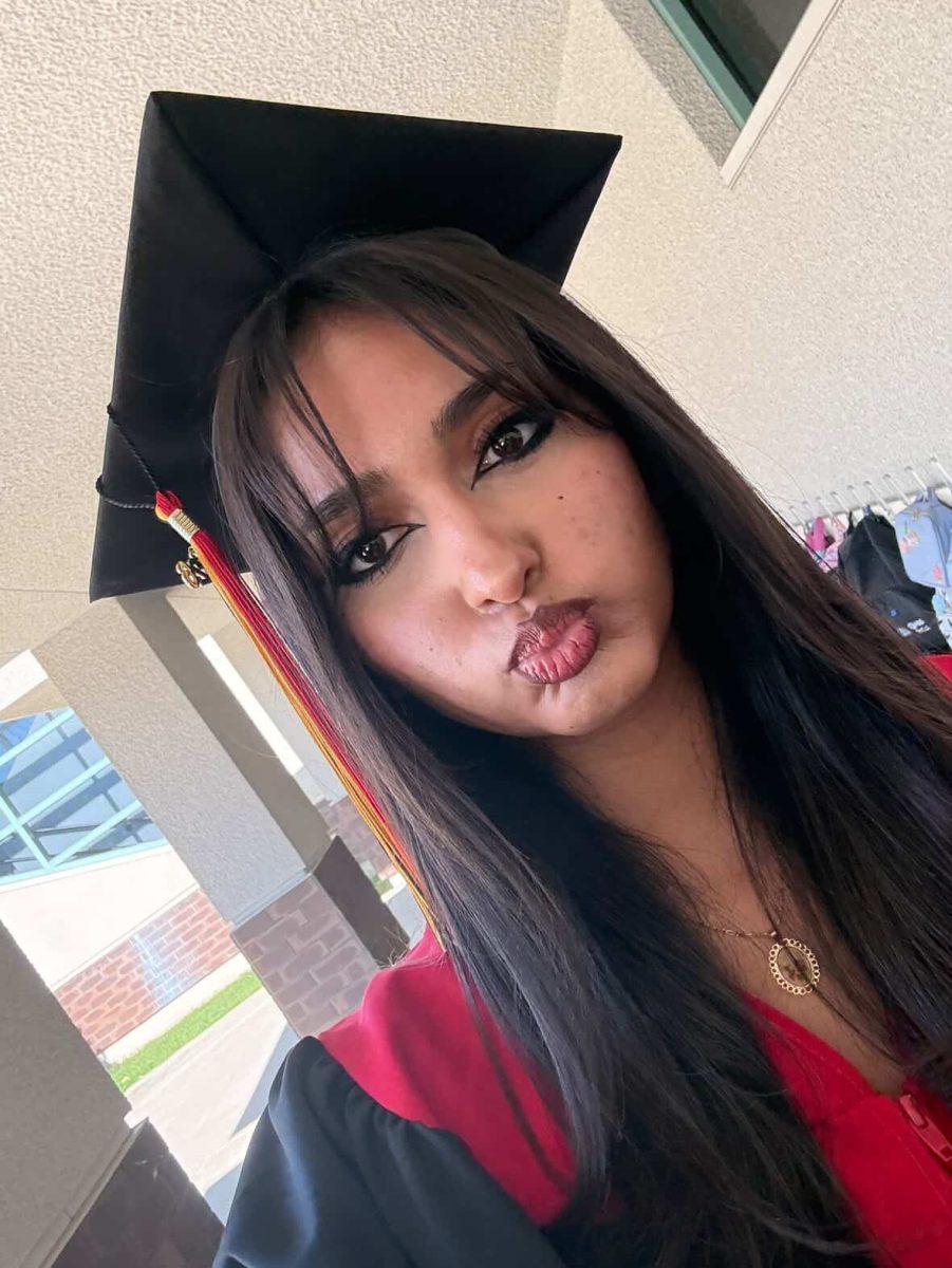 Paulina poses in her graduation gear, ready to take on the next stage of her education at SAC! Our newest Jags Talk podcast host will be missed. 